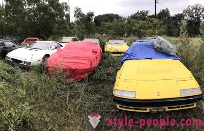 Negli Stati Uniti, abbiamo trovato un campo con macchine abbandonate Ferrari