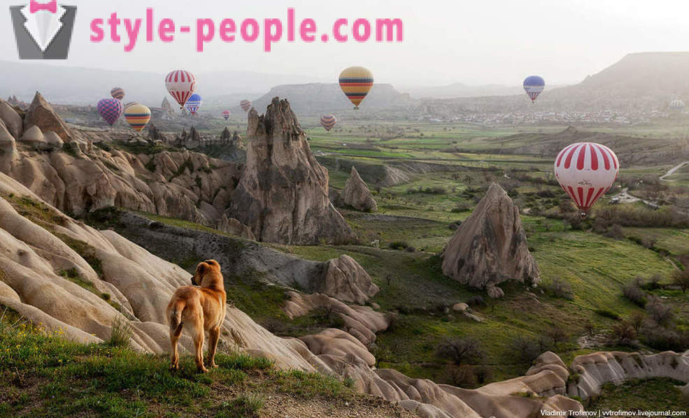 Cappadocia è una vista a volo d'uccello