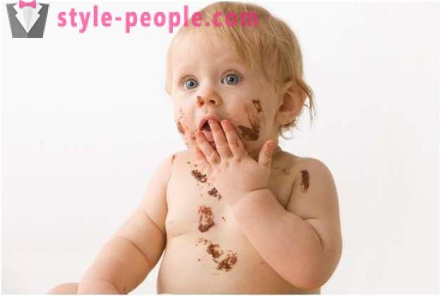 Il bambino ama il cioccolato: l'uso di chicche