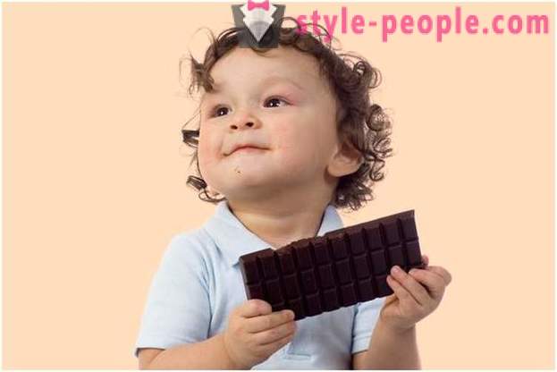 Il bambino ama il cioccolato: l'uso di chicche