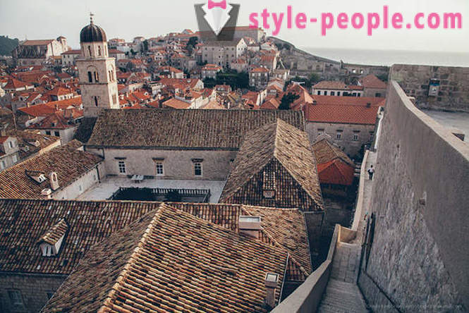 Antica città in Croazia, con una vista a volo d'uccello