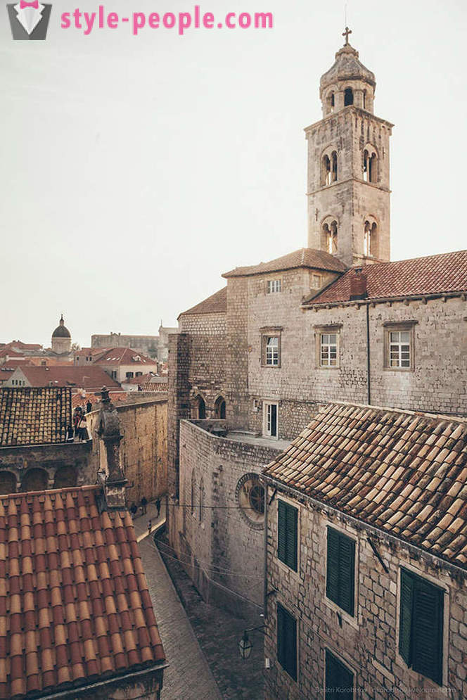 Antica città in Croazia, con una vista a volo d'uccello