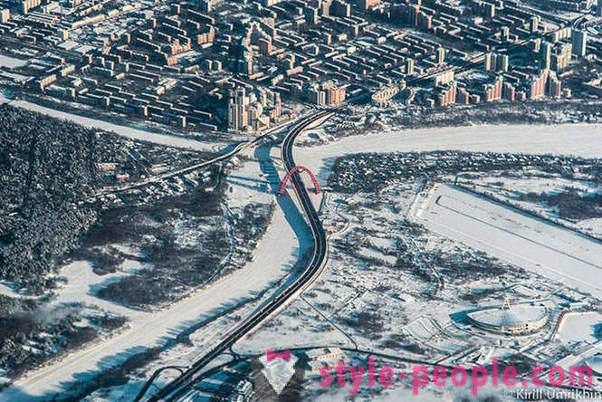 Inverno Mosca vista dall'alto