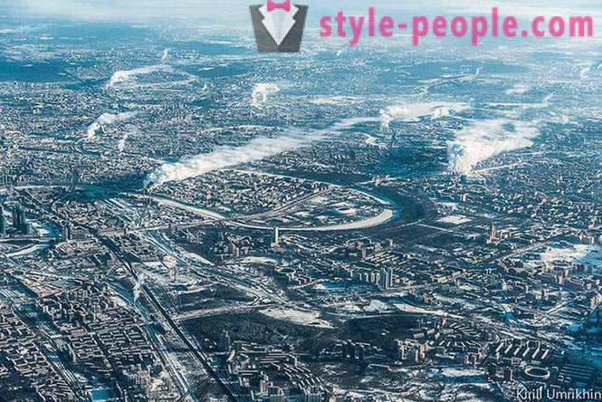 Inverno Mosca vista dall'alto