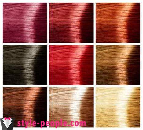 La tavolozza di colori dei capelli 